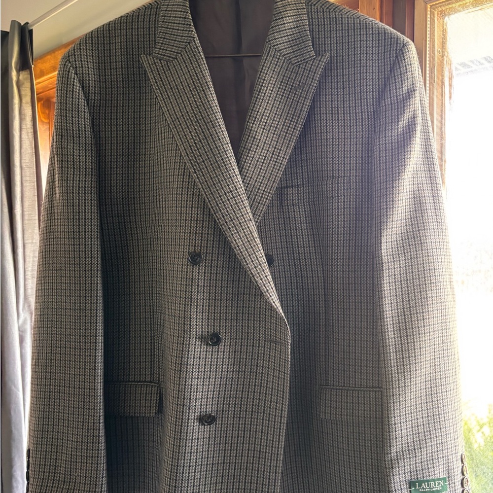 Ralph Lauren Black and Gray Checkered Blazer - Picture 8 of 8